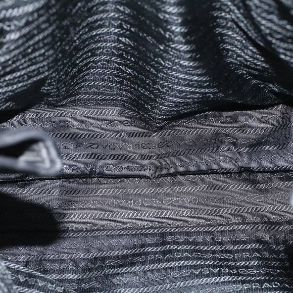 PRADA Tote Bag Leather Nylon Black Auth 48131 - Picture 10 of 16